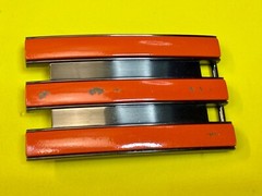 Adidas Golf Trophy Used Vintage Orange On Black Colored Stripes Belt Buckle