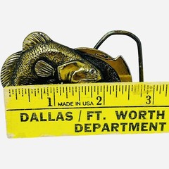 Bass Fishing Belt Buckle Western Great American Buckles USA Serial #531 1981