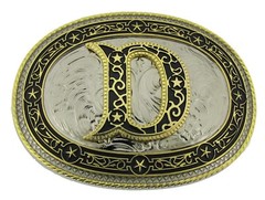New Men Women Initial Letter D Belt Buckle Western Cowgirl Cowboy Rodeo Fashion