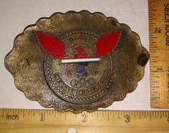 Vintage Chevrolet Salutes America BELT BUCKLE USA Bicentennial Olympics 1970&rsquo;s