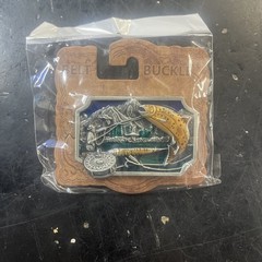 Fly Fishing Belt Buckle Outdoorsman Back Country Brown Trout