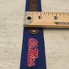 Jack Mason Old Miss Rebels Needlepoint Belt – Size 42×1.15&Prime;