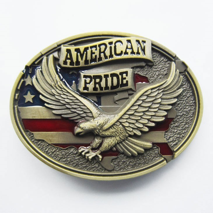 NEW AMERICAN PRIDE EAGLE ANIMAL USA 3-D BELT BUCKLE