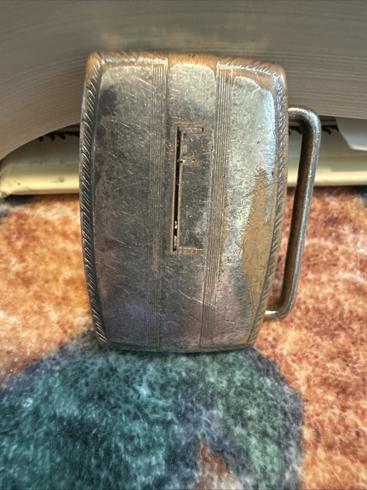 VINTAGE HICKOK PLATE BUCKLE Bronze