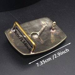 Lost-Wax Casting Solid White Copper Bull Men&rsquo;s Belt Buckle. (Belt Not Included)