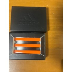 Adidas Golf Belt Buckle Silver Orange 3-Stripe Enamel Interchangeable New in Box