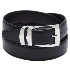 Concitor Reversible Belt Bonded Leather Removable Silver-Tone Buckle 36, Blue