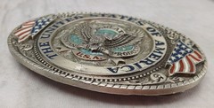 1986 The Great American Buckle Co United States of America Eagle Belt Buckle