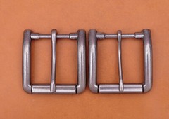 Antiqued Silver Single Prong Replacement Roller Belt Buckle Fits 40mm Belt Strap