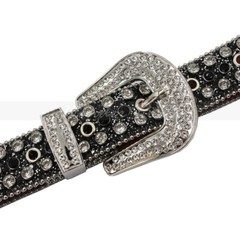 Rhinestone Belts Western Bling Crystal Studded Leather Belt