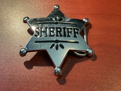 Silver Sheriff Badge Belt Buckle Western Style Belt Buckle