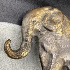 Vintage Brass Elephant Belt Buckle Safari