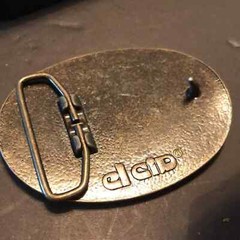Vintage VTG Safe Driving Award Bell Systems Leather Belt Buckle Communications