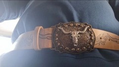 Vintage Western Cowboy Belt – Retro Buckle Printed Belt for Men & Women