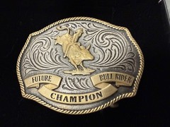 NEW MONTANA SILVERSMITHS FUTURE BULL RIDER BELT BUCKLE A1025P