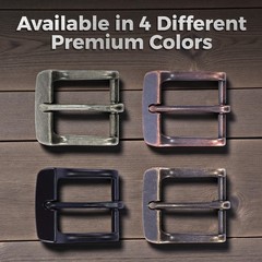 VP Leather Replacement Belt Buckle for Men and Women, Removable 1-1/2&Prime;, Black