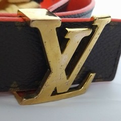 Louis Vuitton Santur LV Initial Belt M9498 Browns Red Monogram Used Japan