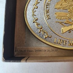 North American Hunting Club Life Member Belt Buckle & Whitetail Deer Medallion