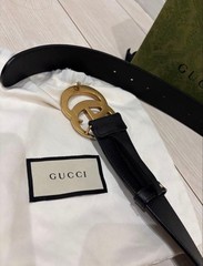 GUCCI Pre-Owned Black Leather Belt 38 Inches