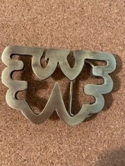 Waylon Jennings Flying W BRASS Belt Buckle Solid Metal