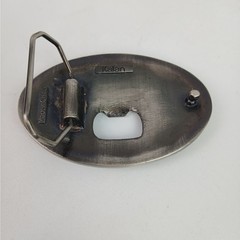 Kalan WASTED Silver Belt Buckle With Built In Bottle Opener Foaming Beer Mugs