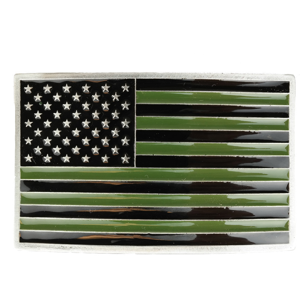 Made in USA, American Flag Patriotic Metal Belt Buckle – FREE SHIPPING