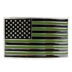 Made in USA, American Flag Patriotic Metal Belt Buckle – FREE SHIPPING