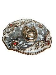 Men’s Horse Rodeo Western Cowboy Belt Buckle Hebilla Fina Vaquera Con Caballo