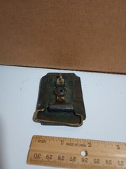 Vintage Quaker State Open Forum Bowl Bowling Belt Buckle Hit Line USA Metal