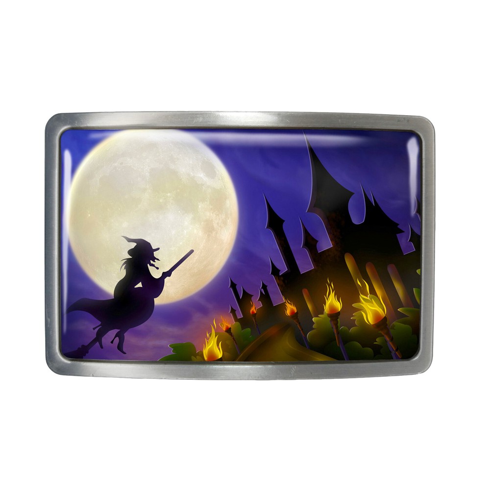 Wicked Witch Belt Buckle – Haunted Halloween Handmade Buckle – 116