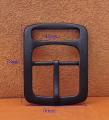 1-1/2&Prime; Heavy Duty Solid Black Matte Center Bar Leather Belt Buckle Replacement