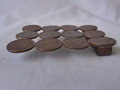 Vintage 1964 Canadian 1 Cent Copper Belt Buckle