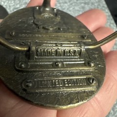 Belt Buckle Southern Outdoors Deer Bass Fish Duck Gold Limited Edition Vintage