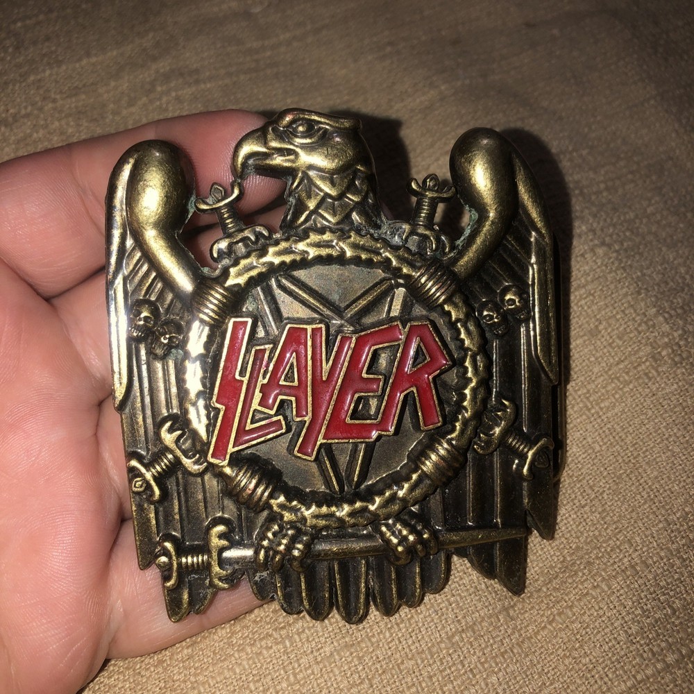 Antiqued Bronze Brass Color Eagle Music Rock Band Belt Buckle