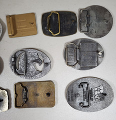 Mixed Wholesale Lot 13 Belt Buckles Brass Metal Western Rodeo Power Tools Eagle
