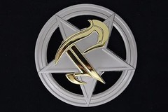 New Men Women Silver Metal Belt Buckle Round Gold Texas Star Circle Shape Shield