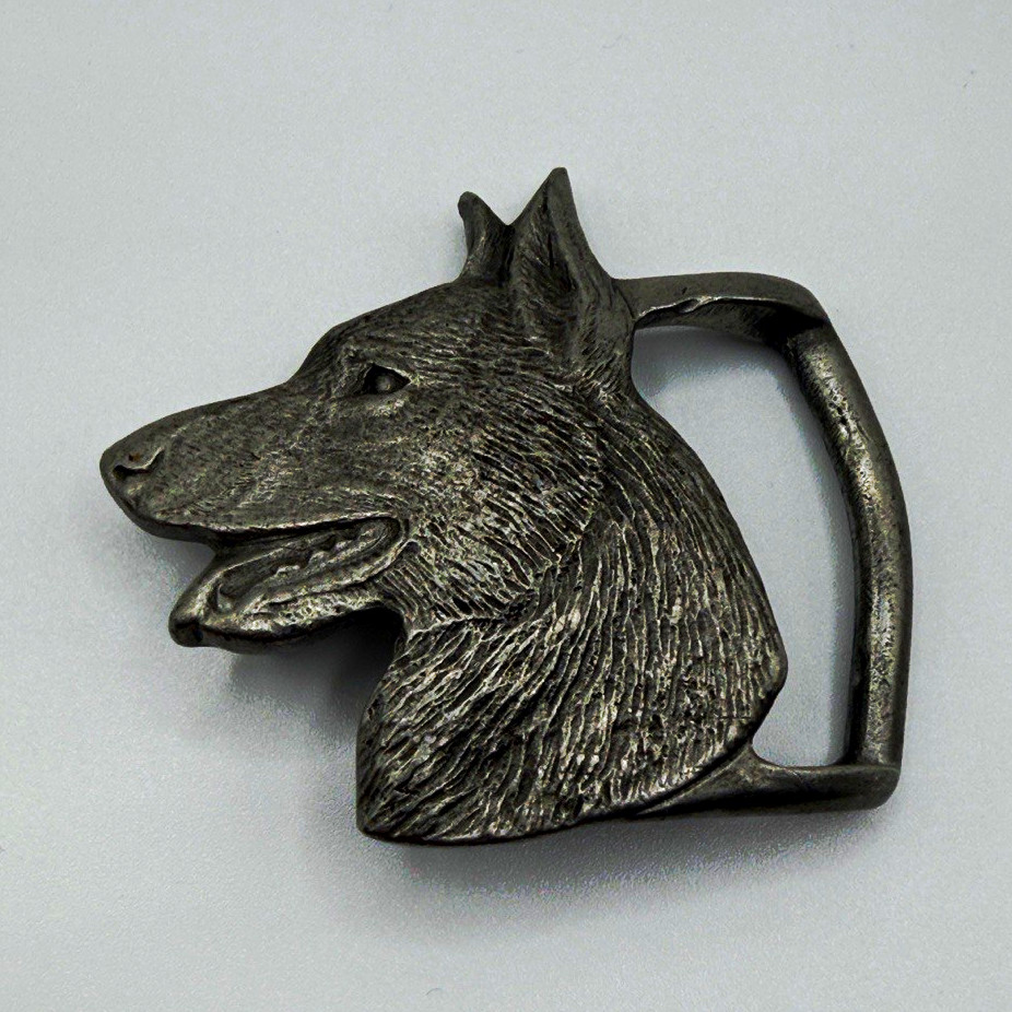 Rawcliffe Pewter Antique Finish German Shepherd Western Belt Buckle Small