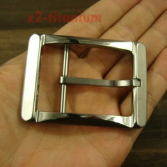 Titanium anti-allergy Tongue Pin Hippie Belt Buckles for 38mm width belt XZ467