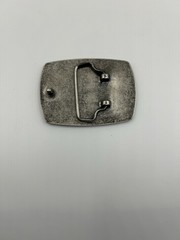 Men&rsquo;s Western Silver Tone Textured Rectangle Metal Belt Buckle 1.5in