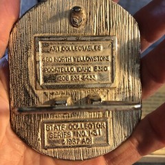 Seaside California (state collector series) belt buckle 1987 Silver Plate