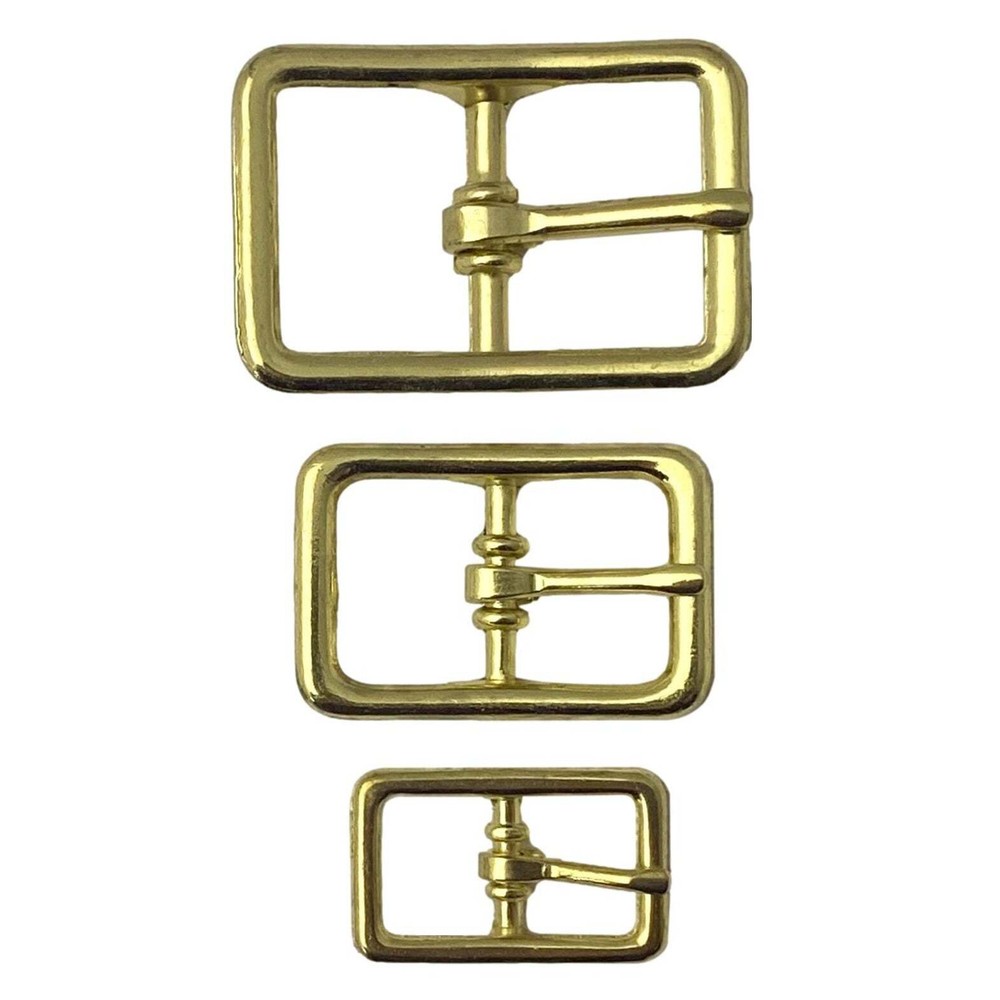 12 Pack Zinc Brass Plated Belt Buckles – 0.5&Prime; – 0.75&Prime; – 1&Prime;