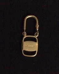 Authentic Salvatore Ferragamo Keychain Gold Tone. Made In Italy.