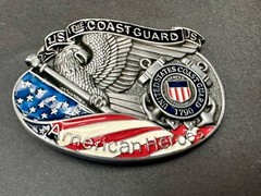 US Coast Guard America&rsquo;s Heroes – since 1790 Patriotic United States belt buckle