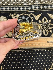 Western Buckle Gold Black Silver Guns 2nd Amend Cowboy 2 »Buckle Hebilla Vaquero