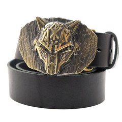 Runic Wolf Belt buckle, Scandinavian Old Norse Celtic wild animal werewolf