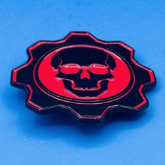 Gears of War Skull Cog Belt Buckle Gamer Epic Games 2007 Black & Red