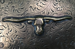 Nocona Men&rsquo;s Longhorn Steer Rectangle Belt Buckle