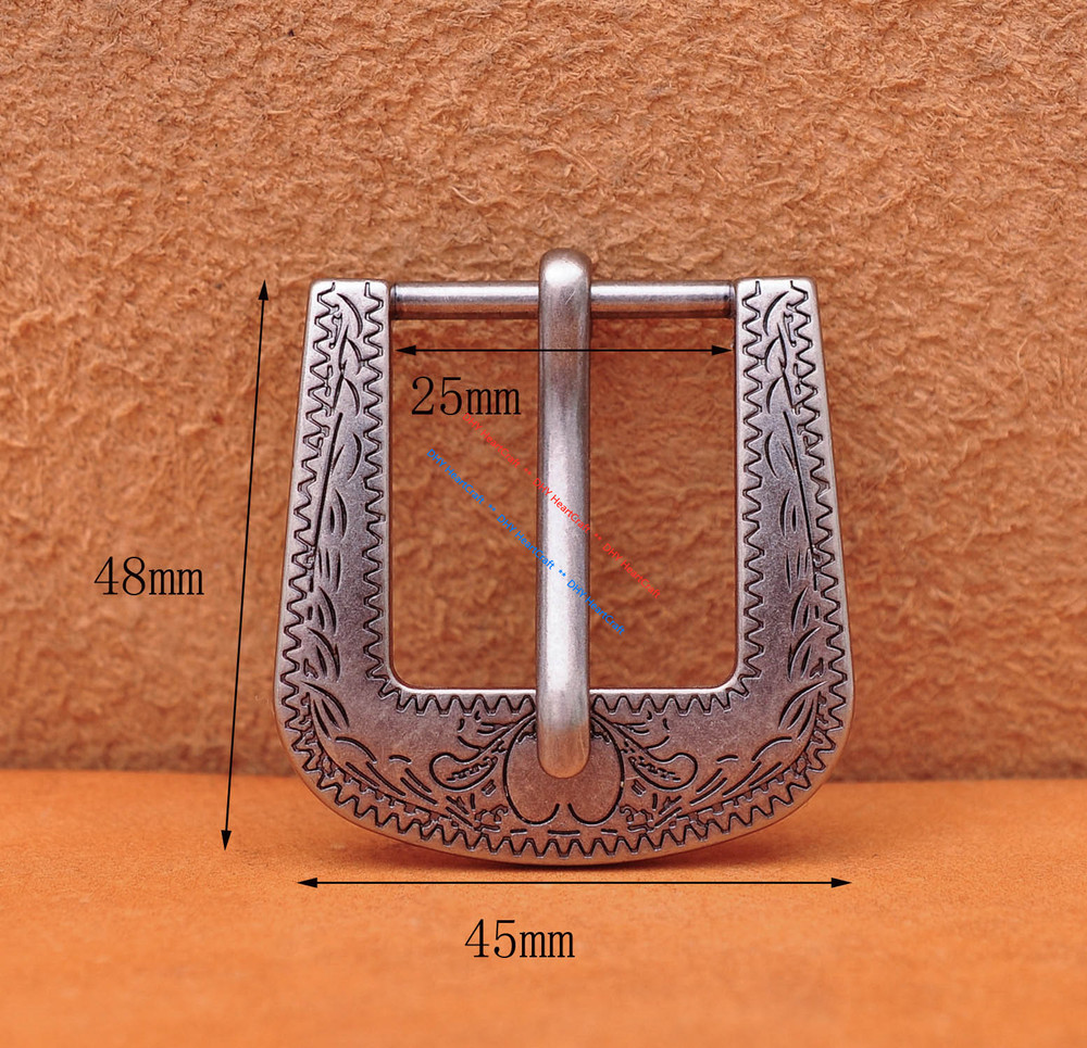 Men Retro Flower Carved Antique Western Cowboy Metal Buckle fits Leather Belt 1&Prime;