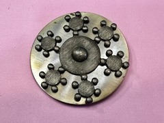 Retro Artisan Metal Work Unique Vintage Round Belt Buckle