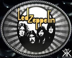 Led Zeppelin Belt Buckle – Classic Rock Music Handmade Silver Buckle – 677